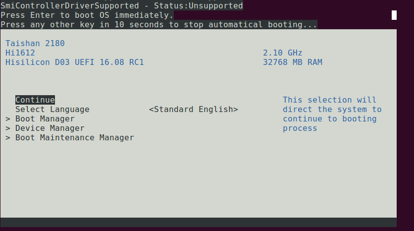 图1. UEFI - Main menu