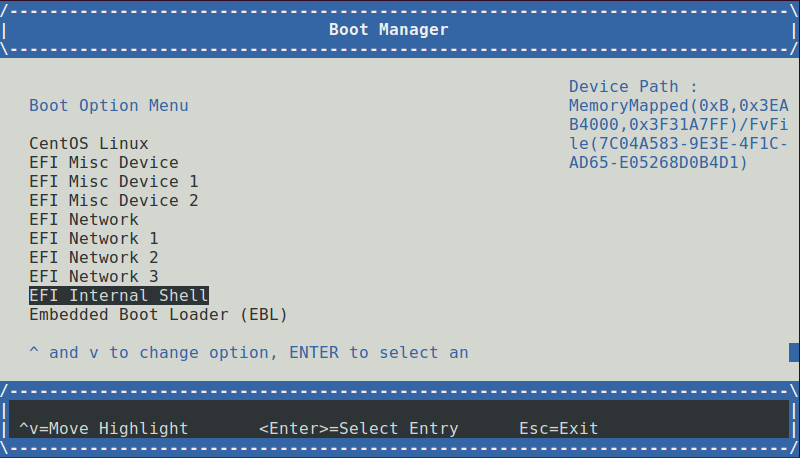 图2. UEFI - Boot Manager