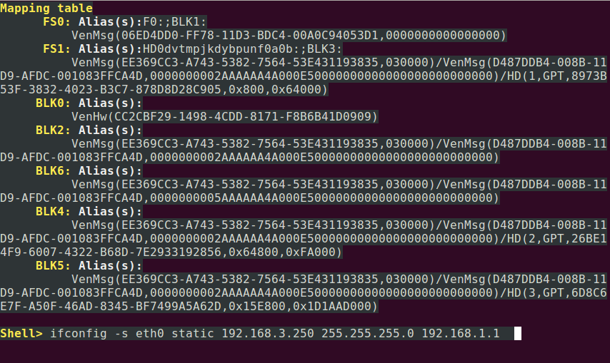 图4. UEFI - Config IP address